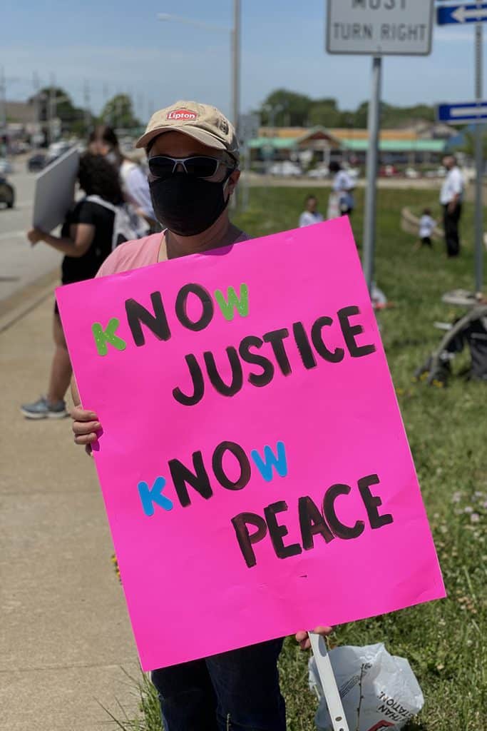 Man protesting