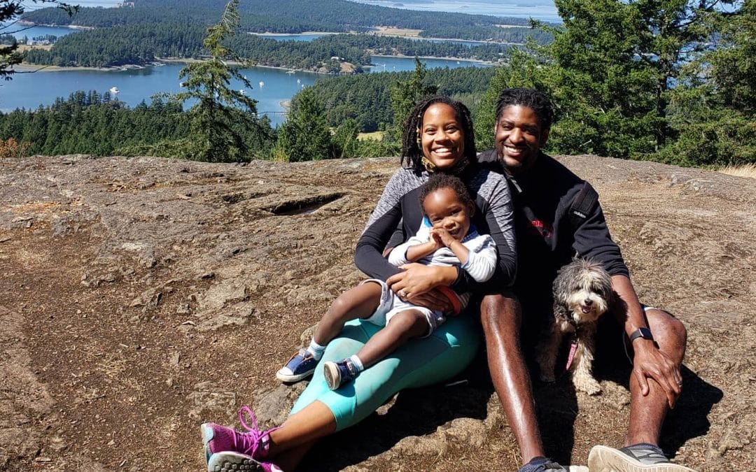 Brittany Parker, founder of A Green Legacy, and family