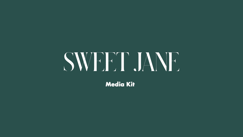 Sweet Jane Media Kit cover